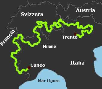 Mappa TransAlps, motoraid fra le Alpi più belle e spettacolari
