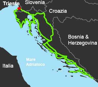 Mappa Mototour in Croazia tra meraviglie naturali e isole da sogno