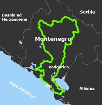 Mappa Montenegro in Moto tra montagne e panorami selvaggi