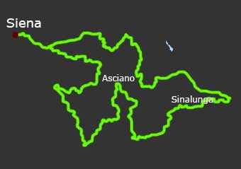 Mappa In moto a sud di Siena alla scoperta delle suggestive Crete