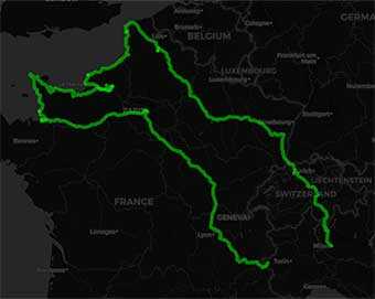 Mappa Dalle scogliere di Calais alle spiagge del DDay in Normandia