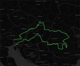 Mappa Gran Carpazi Tour:dai Monti Tatra Transfagarasan Transalpina