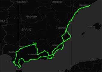 Mappa Spagna in moto alla scoperta dell'incantevole Andalusia