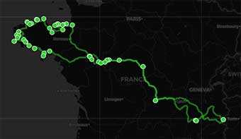 Mappa Mototour in Bretagna la stupenda regione francese e non solo