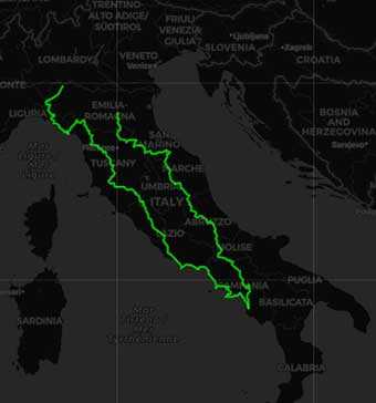 Mappa Italia in moto da nord a sud tra storia e splendidi paesaggi