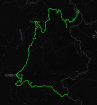 Mappa Mototour in Alta Savoia alla scoperta di valichi mozzafiato