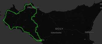 Mappa Sicilia in moto, un’avventura tra arte, natura e mare